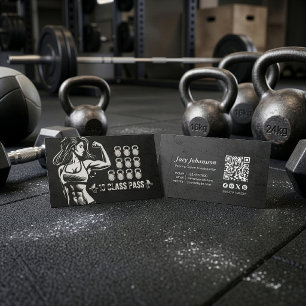 Visite Entraîneur de Fitness Gym Kettlebell Carte de Fidé