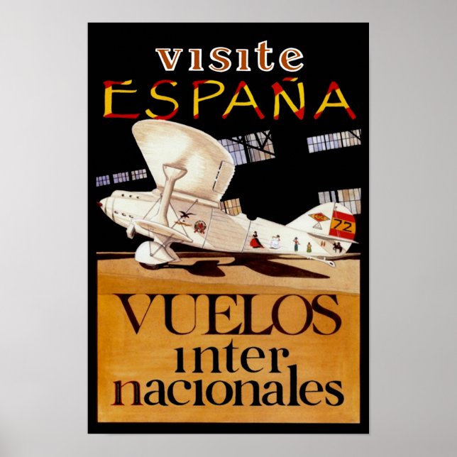 Visite Espana ~ Vuelos Internacionales Poster (Vorne)