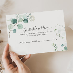 Visite Été Vert Eucalyptus Devinez Combien De Carte De Je