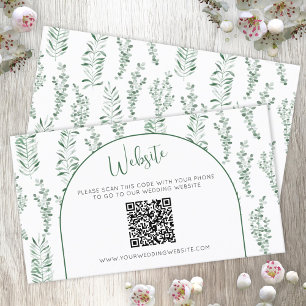 Visite Eucalyptus Green Site Mariage Carte de code QR
