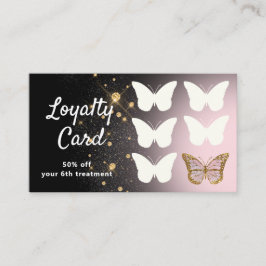 Visite faux papillon de parties scintillant de carte de f