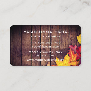 Visite Feuilles D'Automne Sur Planiers En Bois Carte de v