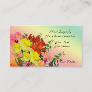 Visite Fleurs printanières Floral designer Carte de visit