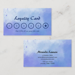 Visite Fond de carte de fidélité à l'aquarelle