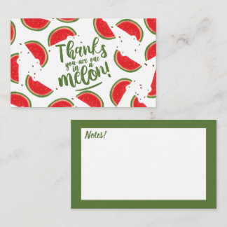 Visite Fruit Watermelon Rouge Cute Carte de remerciements