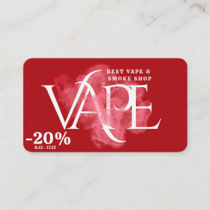 Visite Fumée colorée Boutique Vape Boutique Carte de visi