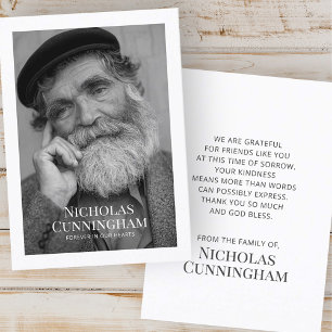 Visite Funeral Memorial Classic Carte simple de prière ph