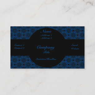 Visite Funky Elegance Carte de visite, Bleu