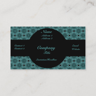 Visite Funky Elegance Carte de visite, Turquoise