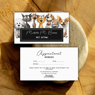 Visite Funny Crazy Cats Chiens Pet Sitter Carte de rendez
