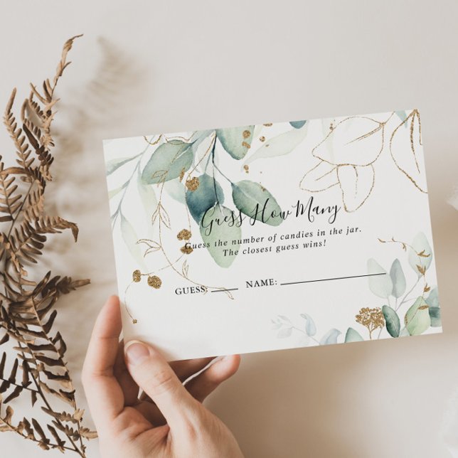 Visite Gold Eucalyptus Devine Combien De Carte De Jeu (Créateur téléchargé)