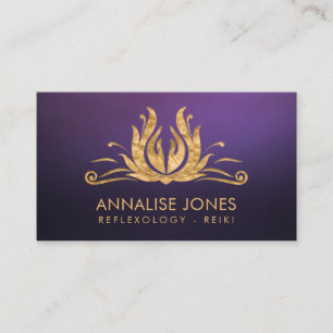 Visite Golden Reiki Healing Hands in Lotus Carte de visit