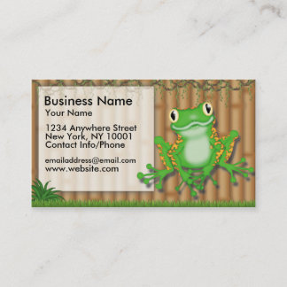 Visite Grenouille verte d'amusement de jungle de carte de