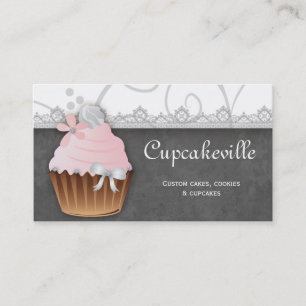 Visite Gris vintage de rose de dentelle de carte de