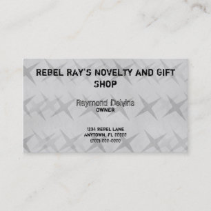 Visite Grunge Star Carte de visite, Gris