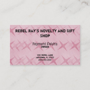 Visite Grunge Star Carte de visite, Petal rose