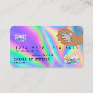 Visite Holographe Carte de crédit Nail Tech