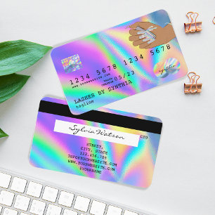 Visite Holographe Carte de crédit Nail Tech