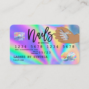 Visite Holographe Carte de crédit Nail Tech