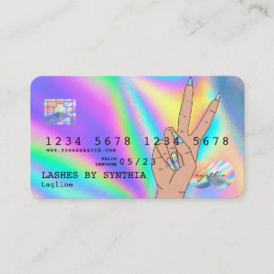 Visite Holographe Carte de crédit Nail Tech ajouter le lo