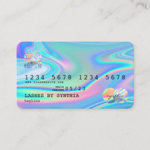 Visite Holographe moderne style carte de crédit Ajouter u