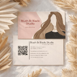 Visite Illustration de coiffure pour fille moderne Carte