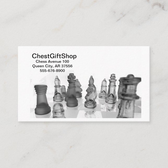 Visite Image d'échecs carte de visite. (Devant)