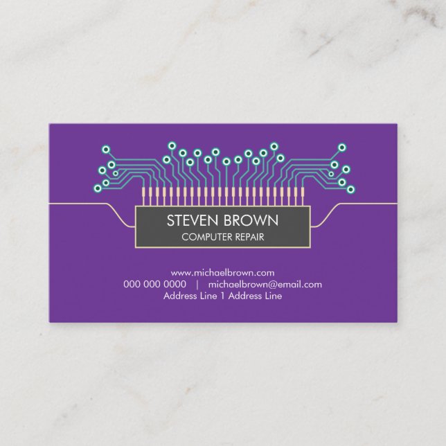 Visite ingénieur violet Code de Carte de Circuit de Scien (Devant)