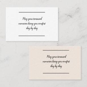 Visite Insertion de carte - Sympathie - Condolence