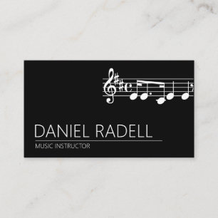 Visite Instructeur de musique professionnelle Carte de vi