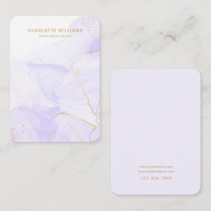 Visite Lavender Marble Carte de Détenteur de Bijoux perso