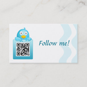 Visite Le code de QR me suivent modèle de carte de visit
