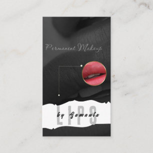 Visite Lèvres PMU Microblading Henna Salon Carte de visit