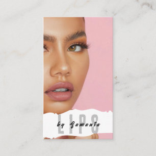 Visite Lèvres PMU Microblading Henna Salon Carte de visit