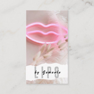 Visite Lèvres PMU Microblading Henna Salon Carte de visit