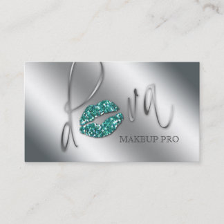 Visite Lèvres turquoises d'étincelle de diva de carte de