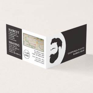 Visite Logo de barbe, Barbiers pour hommes, carte de fidé