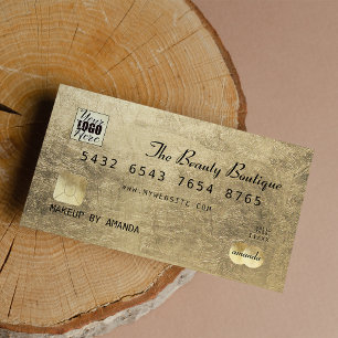 Visite Logo de la carte de crédit Glamor Elegant Black G