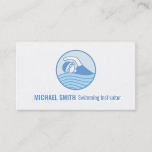 Visite Logo de nageur Moniteur de natation Carte de visit