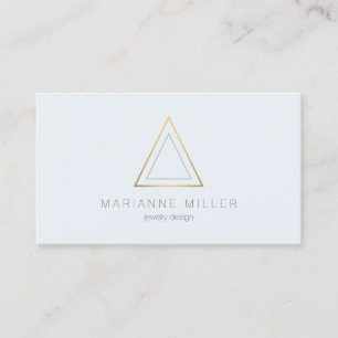 Visite Logo Edgy et moderne Gold Triangle 2 Carte de visi