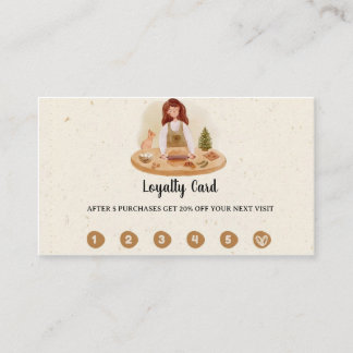 Visite logo personnalisé boulangerie carte de fidélité d'