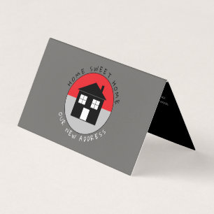 Visite Logo Red House, Carte de changement d'adresse