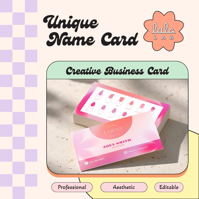 Visite Magenta Gradient carte à puce pour les salons de t (Créateur téléchargé)