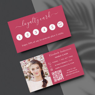Visite Magenta QR code photo carte de fidélité profession