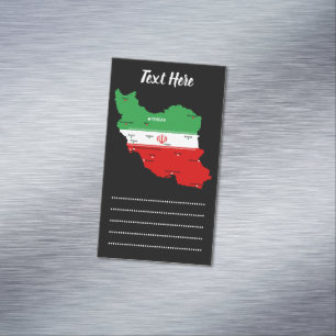 Visite Magnétique Carte de l'Iran avec drapeau et emblème