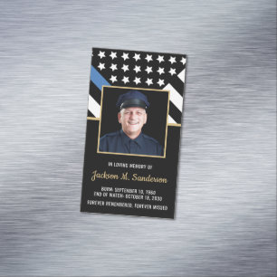 Visite Magnétique Carte de prière photo mémorial de policier