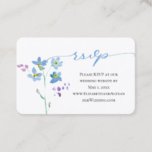 Visite Mariage de printemps Floral site RSVP Carte de vis