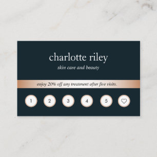 Visite Marine Rose Gold 6 Punch Carte de fidélité clien
