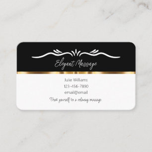 Visite Massage classique Thérapiste Élégant Carte de visi