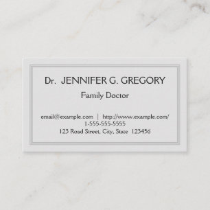Visite Médecin de famille simple et professionnel carte